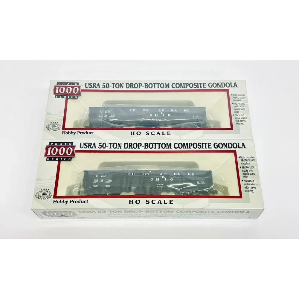 Walthers Proto 1000 C&O 50 Ton Drop Bottom Composite Gondola 2 Pack 920-237062